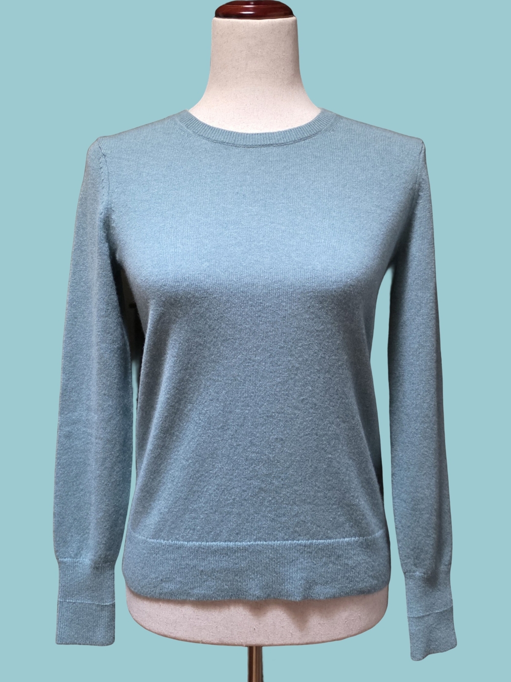 Everlane Blue Classic Crew in Cashmere Knit Sweater